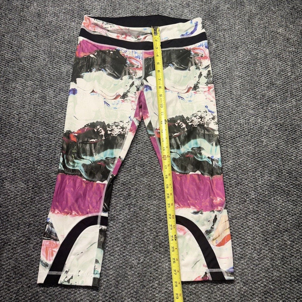Lululemon Run Inspire Crop II All Full-On Luxtreme size 8 Pigment Wave Multi - Picture 3 of 8